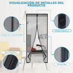 Puerta de Malla Magnética Anti-mosquitos – Cierre Automático 100x210cm