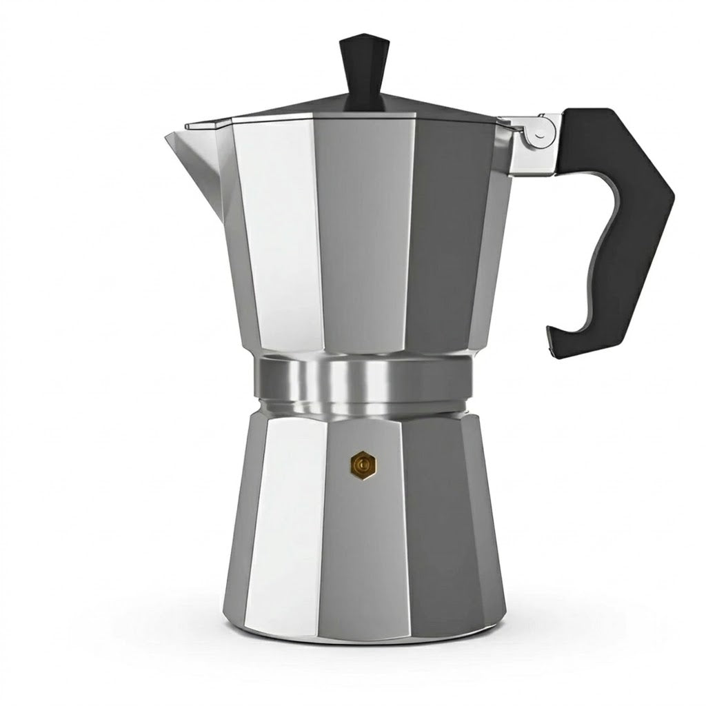 Cafetera Italiana 300ml | Aluminio con Válvula Inoxidable