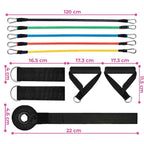 Set 5 Ligas de Resistencia Elásticas – Entrenamiento en Casa, Diferentes Intensidades