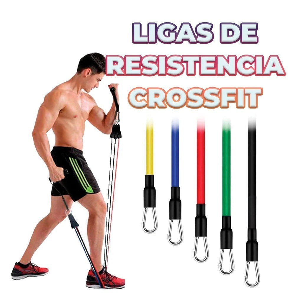 Set 5 Ligas de Resistencia Elásticas – Entrenamiento en Casa, Diferentes Intensidades