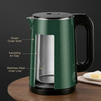 Tetera Eléctrica Doble Capa 2.5L | Acero Inox 304 | 1500W Base Giratoria 360°