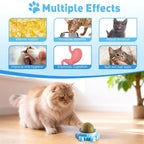 Bola de Catnip Giratoria para Gatos – Base Autoadherible Colores Surtidos