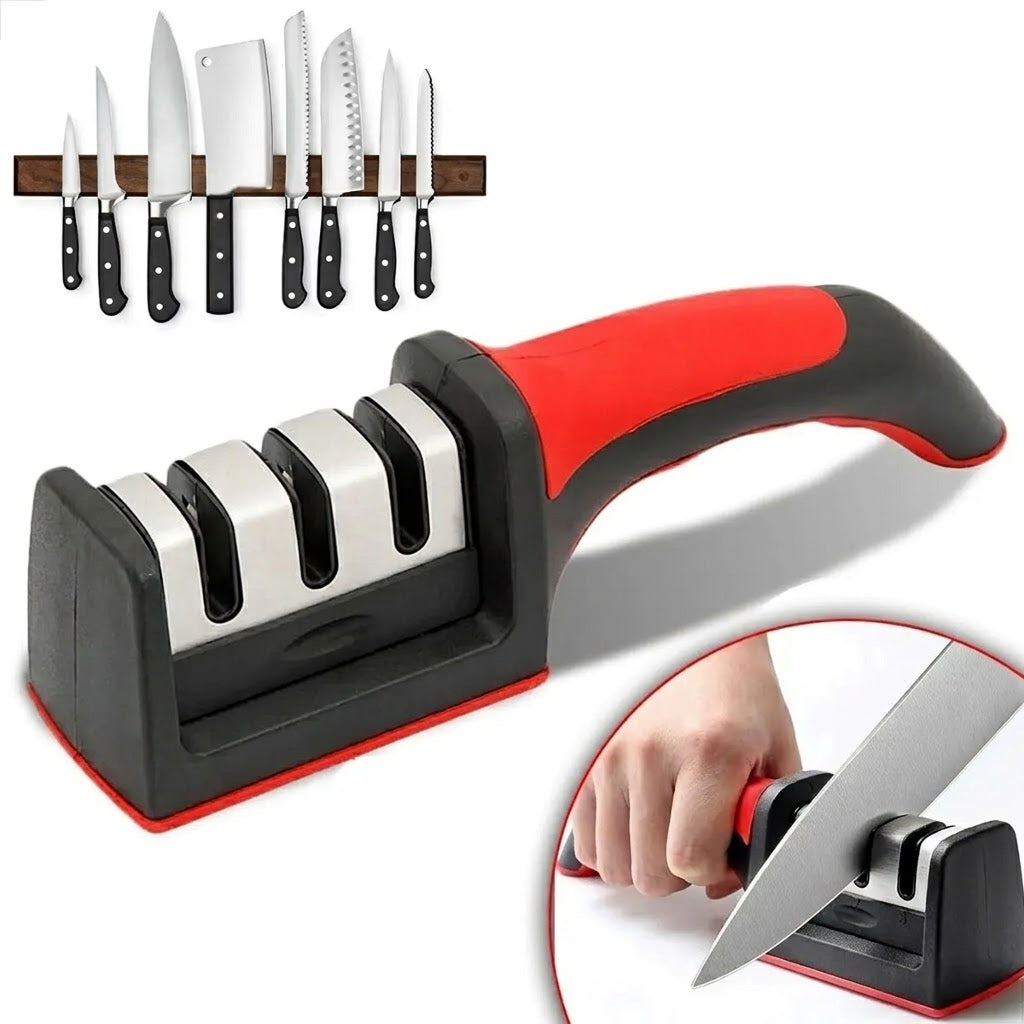 Afilador Manual para Cuchillos de Cocina – Filo Profesional en Segundos