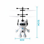 Robot Helicóptero Volador con Luz LED y Sensor de Proximidad — Control por Palma