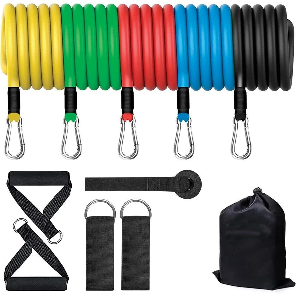 Set 5 Ligas de Resistencia Elásticas – Entrenamiento en Casa, Diferentes Intensidades