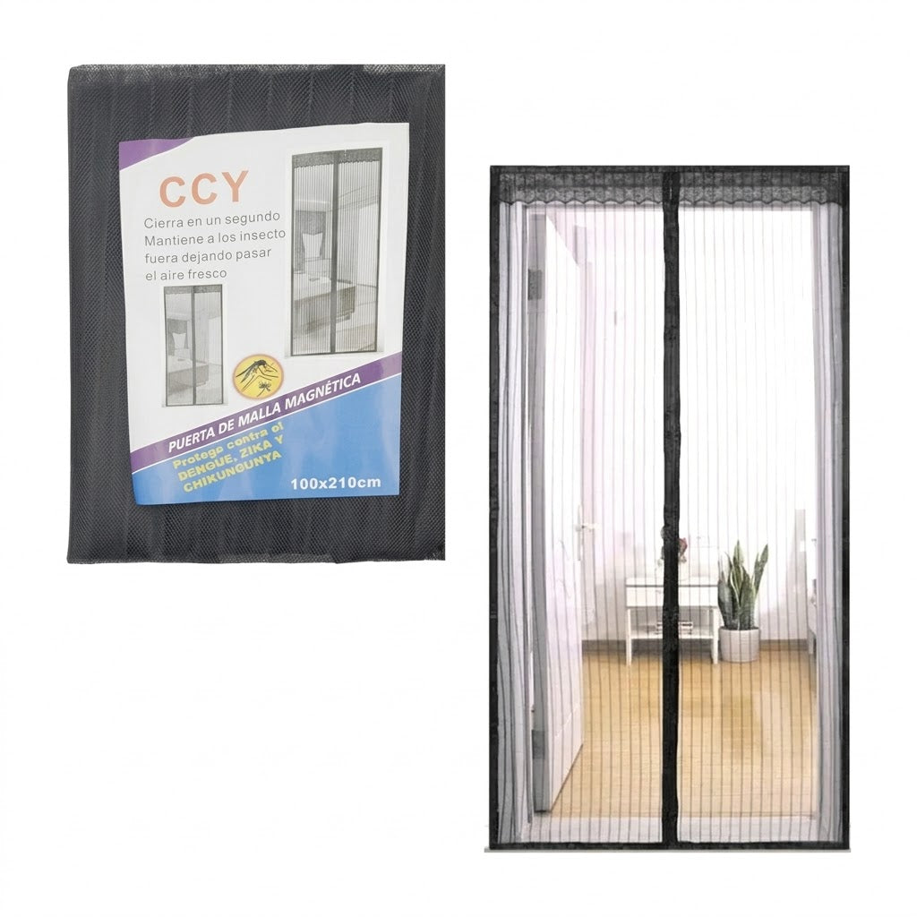 Puerta de Malla Magnética Anti-mosquitos – Cierre Automático 100x210cm