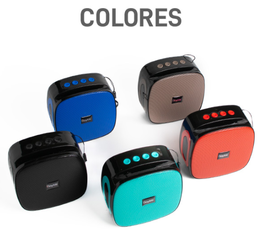 Bocina porta celular, Buytiti multicolor
