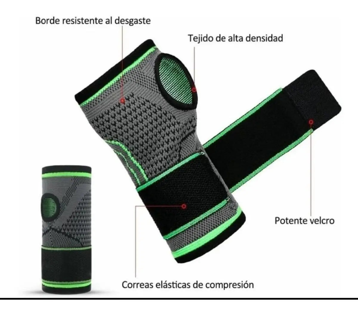 Muñequera de Compresión Ajustable Luting – Soporte Deportivo y Alivio Articular