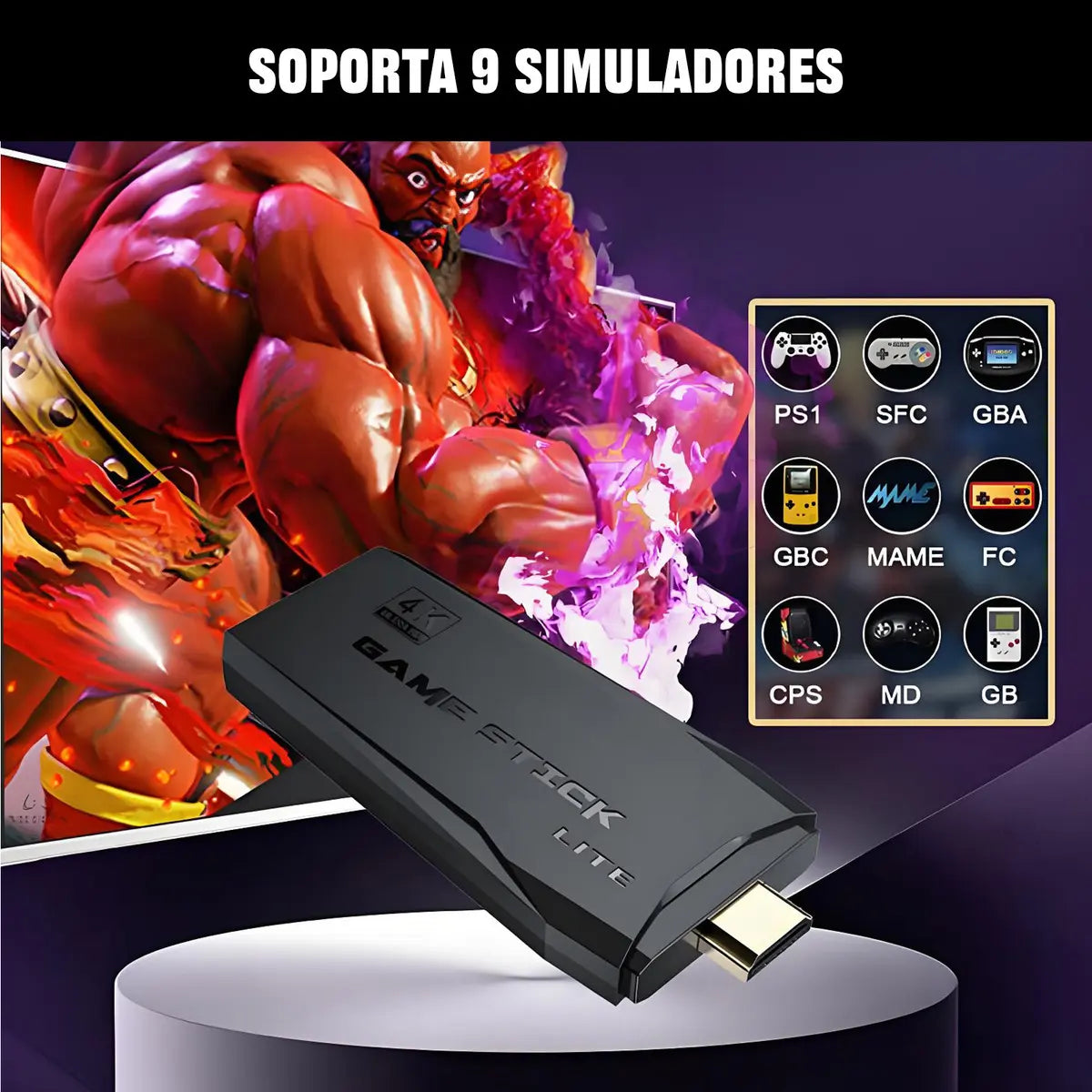 Consola Retro 4K — 2 Controles Inalámbricos + 10,000 Juegos