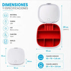 Organizador Joyero con 7 Espacios y Luz LED – Estuche para Joyas y Accesorios