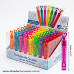 Caja con 48 piezas (varita de burbujas) 12 CM