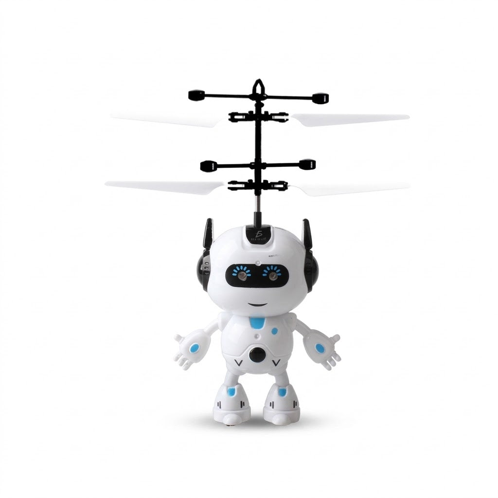 Robot Helicóptero Volador con Luz LED y Sensor de Proximidad — Control por Palma