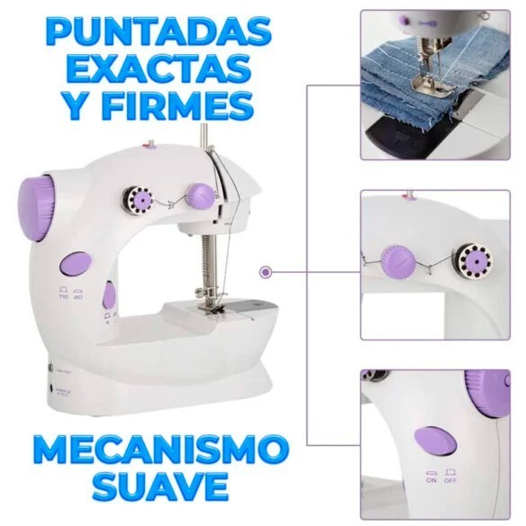 MINI MAQUINA ELECTRICA PARA COSER CON 2 VELOCIDADES Y LUZ LED