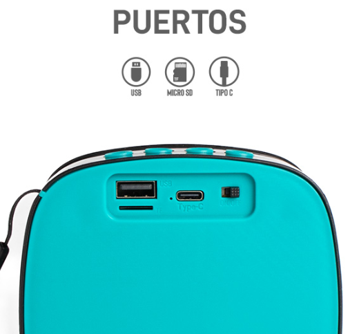 Bocina porta celular, Buytiti multicolor