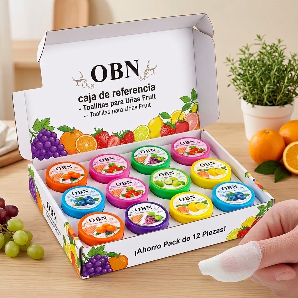 Pack 12 Estuches con 32 Toallitas c/u para Remover Esmalte de Uñas