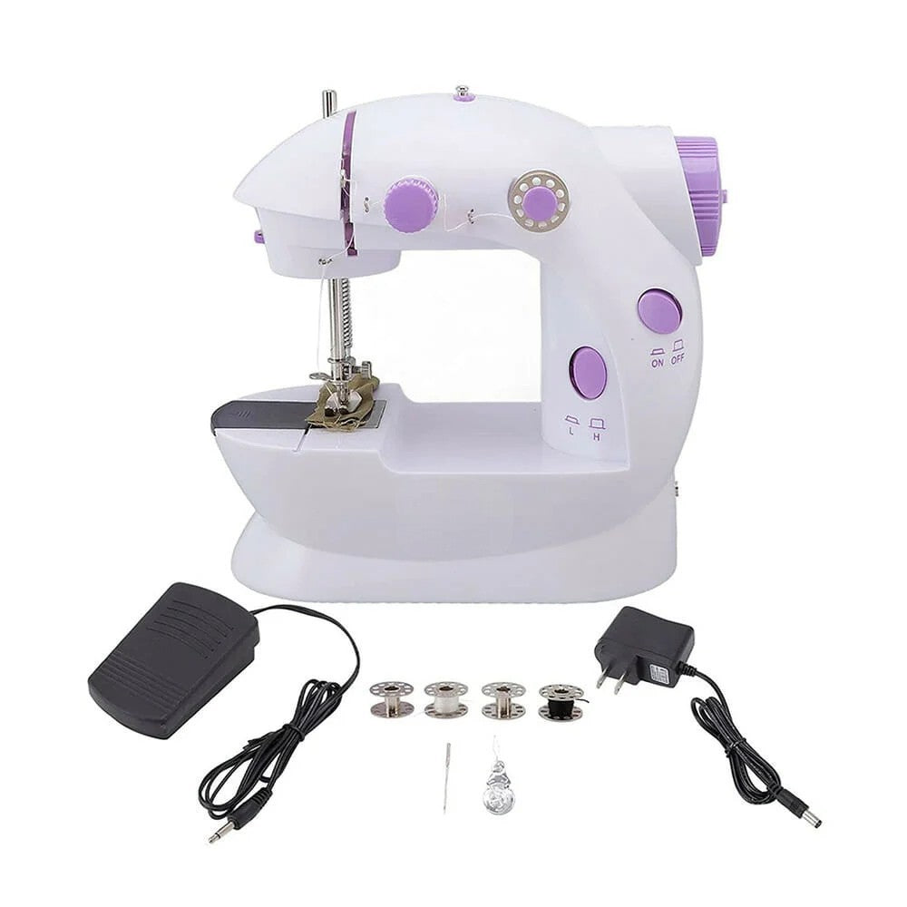 MINI MAQUINA ELECTRICA PARA COSER CON 2 VELOCIDADES Y LUZ LED