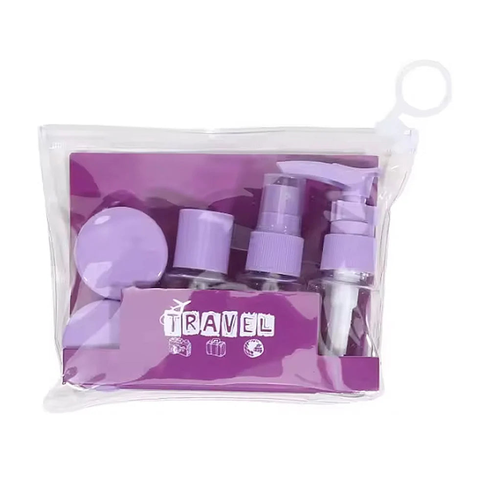 Kit de Viaje 3 Botellas Dispensadoras 30ml + 2 Mini Frascos y Espátula