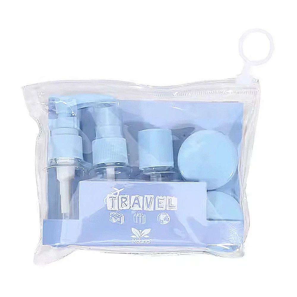 Kit de Viaje 3 Botellas Dispensadoras 30ml + 2 Mini Frascos y Espátula