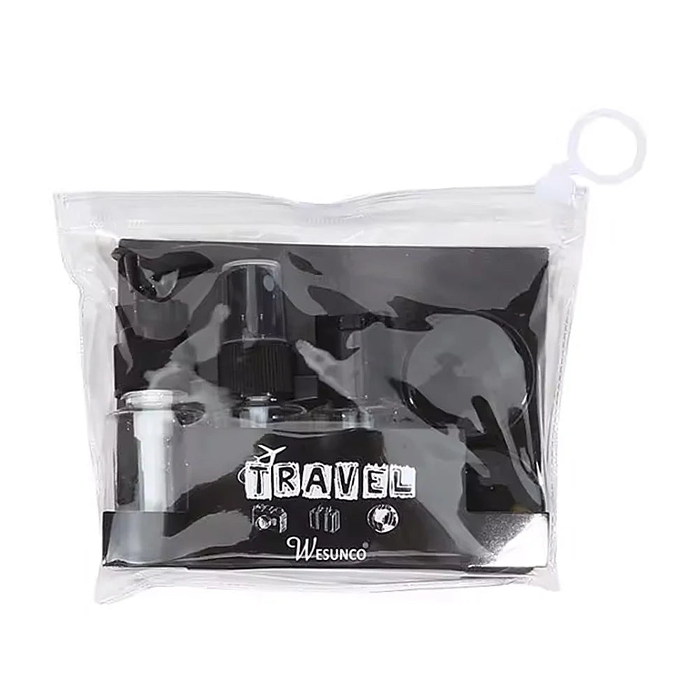 Kit de Viaje 3 Botellas Dispensadoras 30ml + 2 Mini Frascos y Espátula