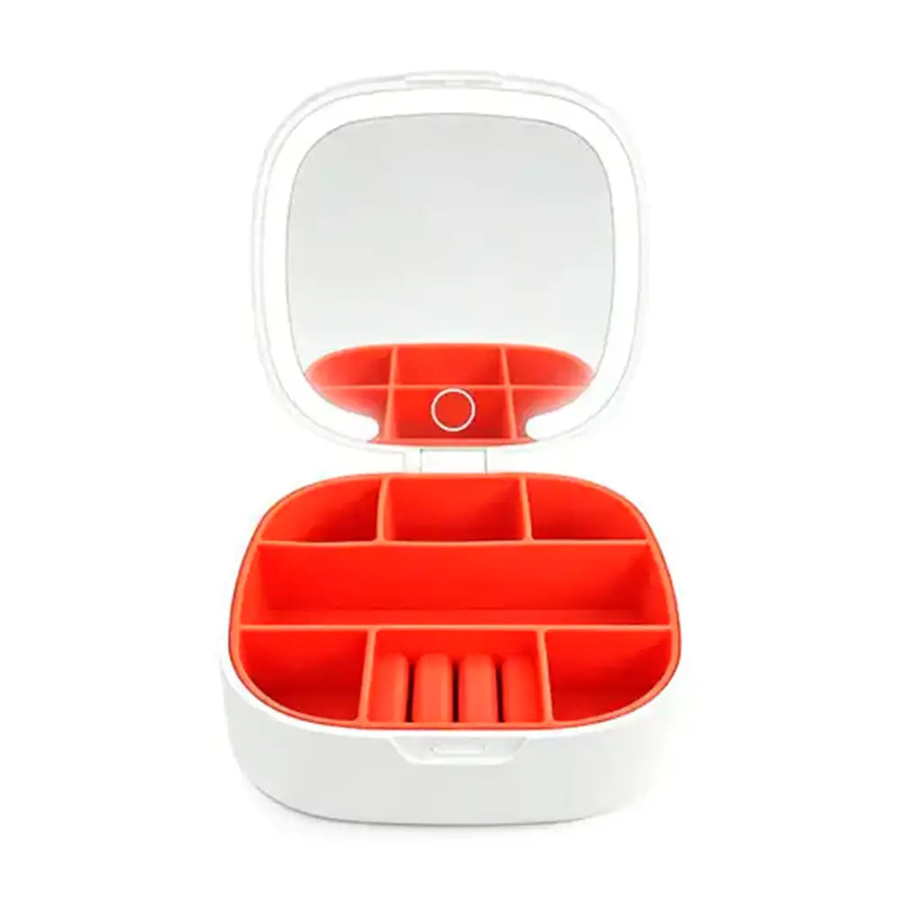 Organizador Joyero con 7 Espacios y Luz LED – Estuche para Joyas y Accesorios